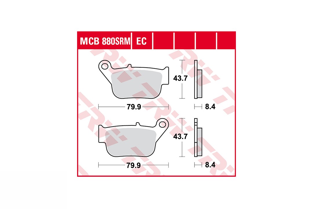 TRW pastillas del frenosatz MCB880EC traseras