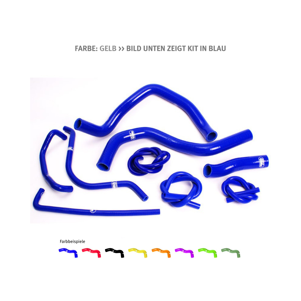 Kit de Mangueras de Silicona SAMCO SPORT amarillo para Suzuki GSXR600 GSXR750 años 2000-2003