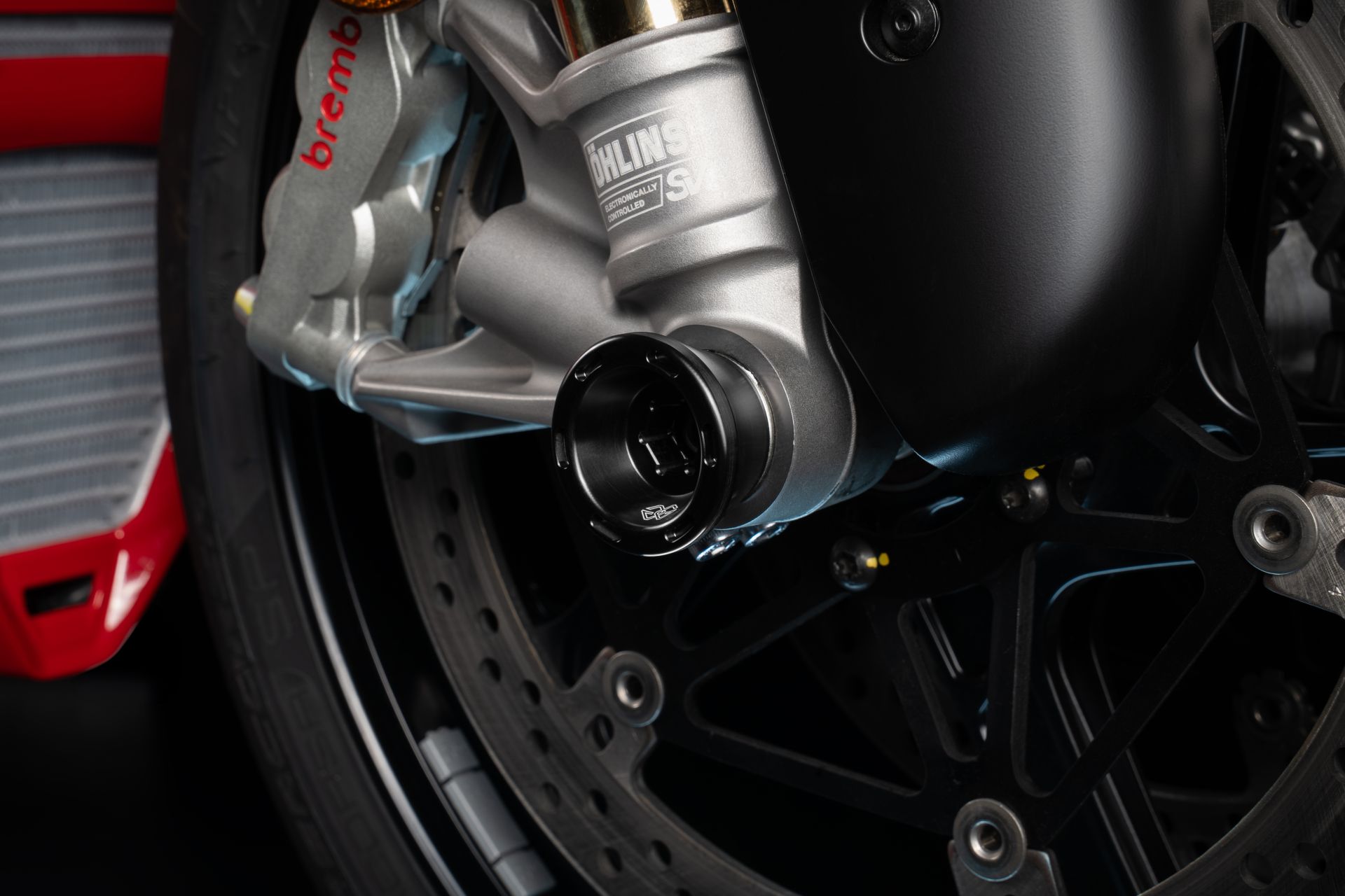 Protector de Eje Gilles anterior, delanteroe, Ducati Panigale V4, V4S, 2024- y Streetfighter V4S, 2025-