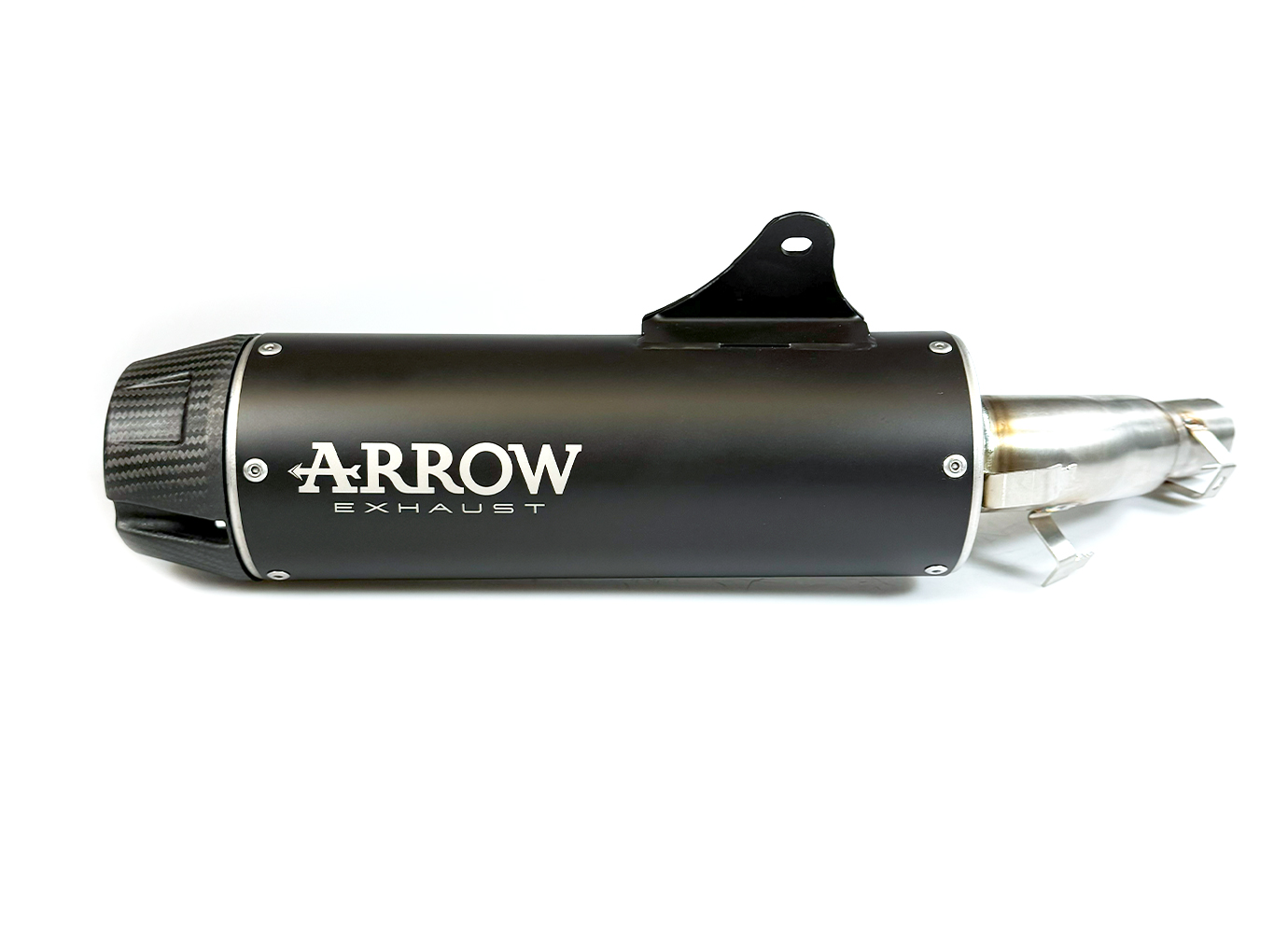 ARROW Escape REBEL Sip-On de acero inoxidable negro con tapa final de carbono para Honda CL500 año de modelo 2023-