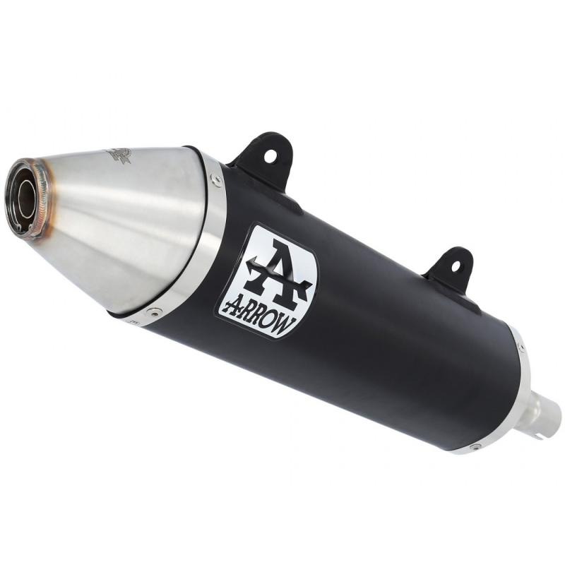 Escape ARROW DARK THUNDER para Yamaha XT660R 2004-2016. Aluminio negro