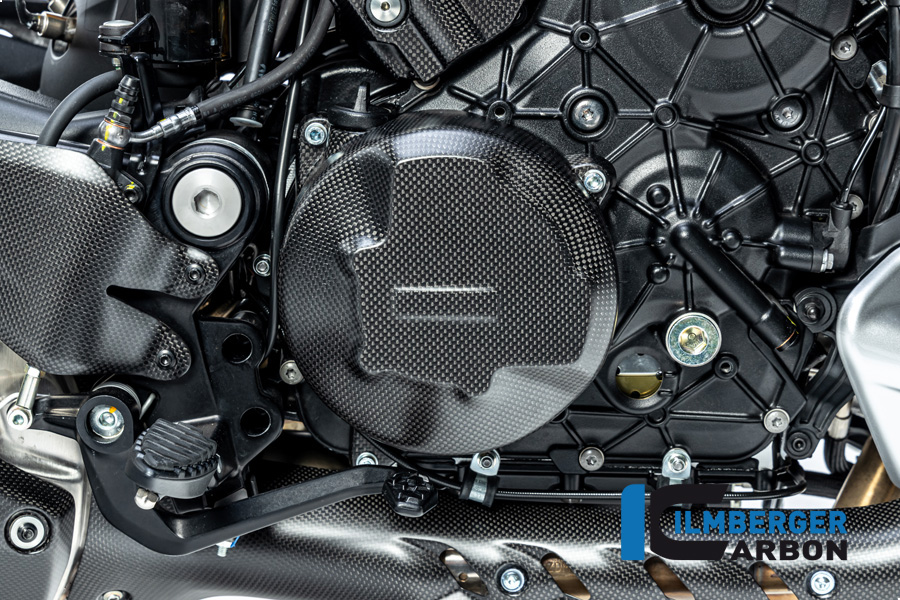 Cubierta de tapa de embrague de carbono Ilmberger, mate, Ducati Multistrada V4 Pike's Peak 2022-, Diavel V4 2023-