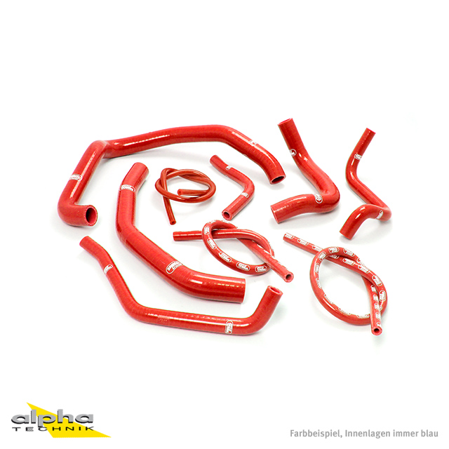 Kit de mangueras de silicona SAMCO SPORT de 9 piezas rojo para Honda CBR600F Sport Año del modelo 1999-2002
