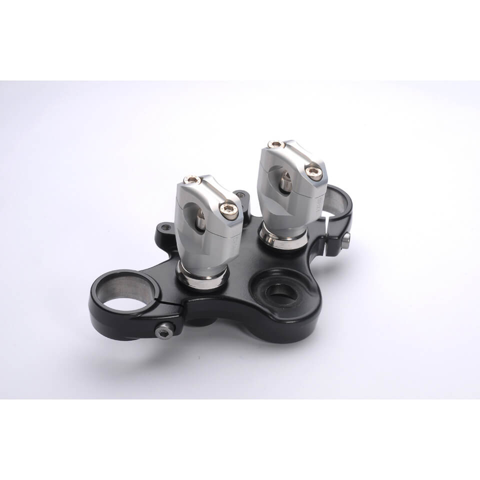 Kit de torretas LSL para Triumph Bonneville, Thruxton, 2008-, para manillar de 1 pulgada, plateado