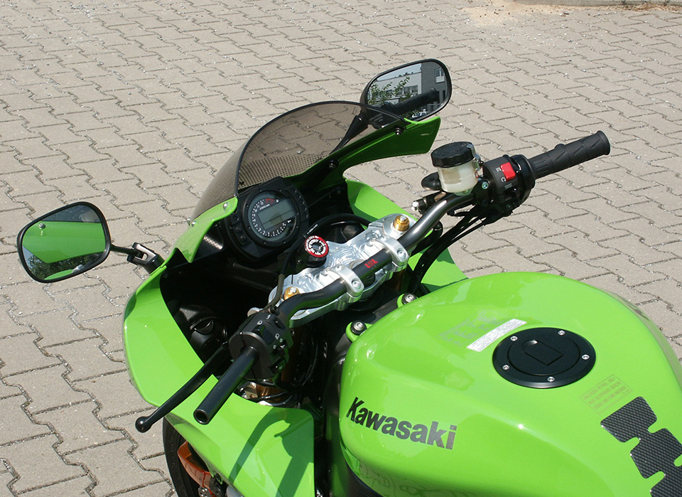 Kit Superbike LSL con homologación de componentes para Kawasaki ZX-10R, Tipo ZXT00C, 2004-2005, plata, (Tipo G)