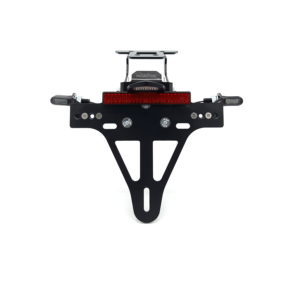 alpha Technik Kit de portamatrículas-luz de intermitente M-LED (anterior, delanteroe + trasero) para Kawasaki Z650 y Ninja 650 Tipo: ER650K / EX650M a partir del año de modelo 2020