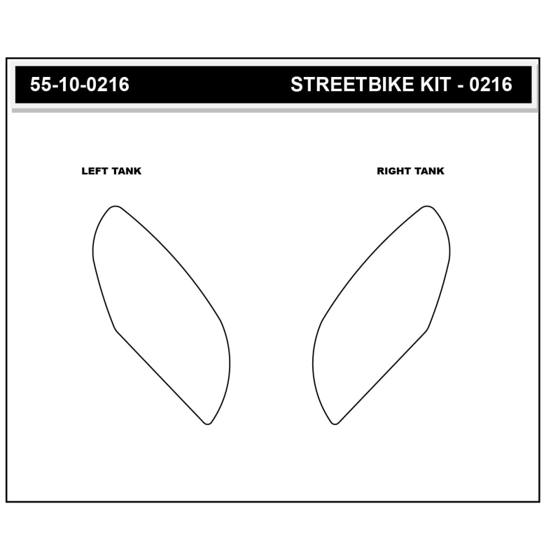 Stompgrip Tank Pad schwarz, Volcano, für Kawasaki Ninja 500, Z 500, 2024-2026