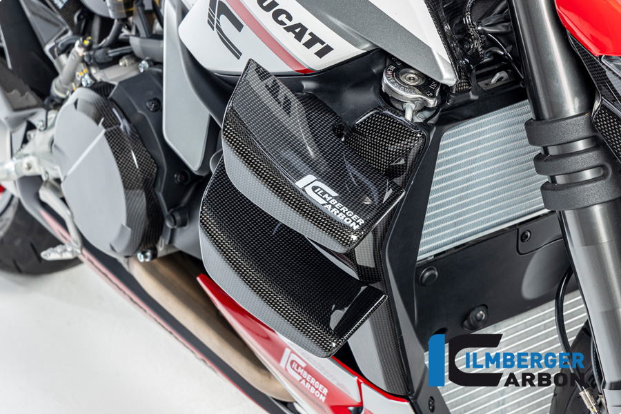 Cubierta de Carbono Brillante para Radiador Ilmberger lado derecho, Ducati Streetfighter V2, 2022-