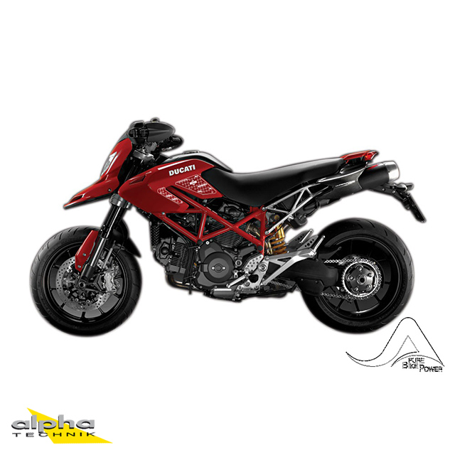 Stompgrip negro, Volcano, para Ducati Hypermotard 1100, 2007-12