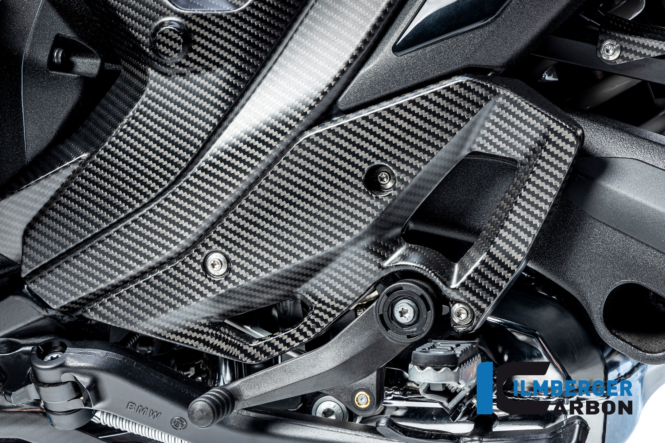 Protector de talón de carbono Ilmberger lado izquierdo, mate, BMW R1300GS 2023-