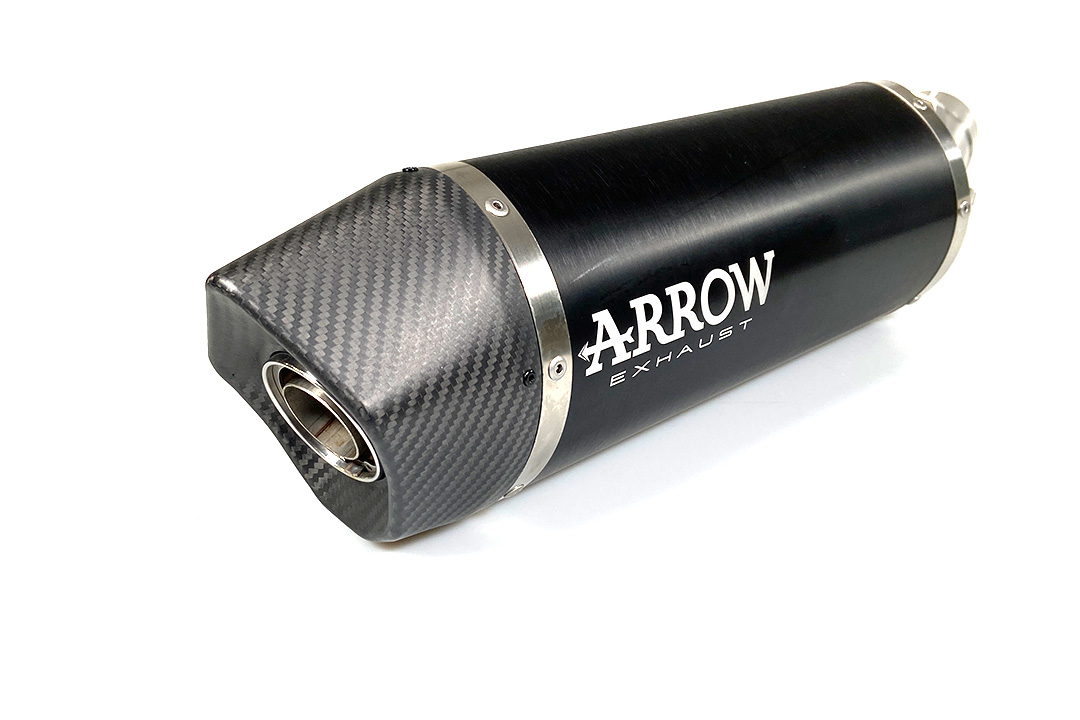 Escape ARROW MAXI RACE TECH para BMW R1200R / R1200RS 2015-16 de aluminio, negro