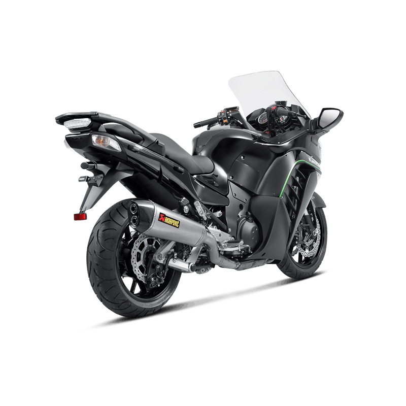 Silenciador Akrapovic Slip-On Line (Titanio) para Kawasaki 1400 GTR Modelos 2008-2017