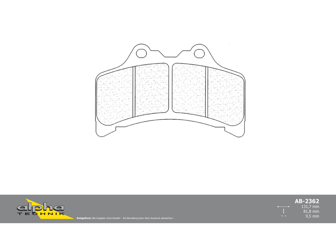 alpha Technik Pastillas de Freno de Carretera con ABE