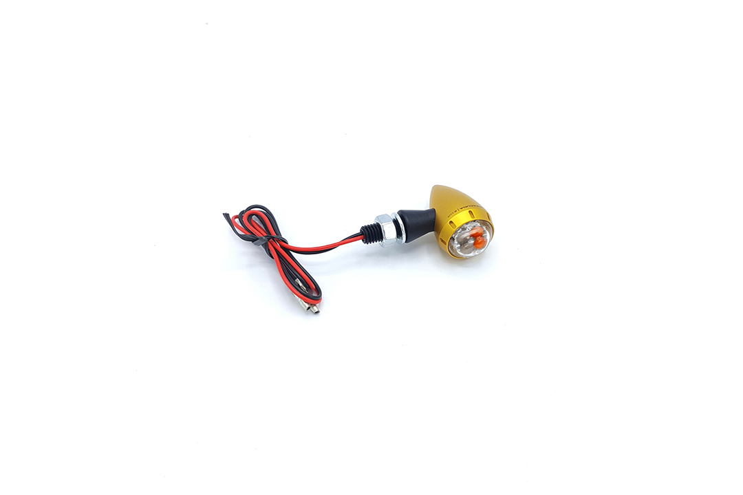 Barracuda luz de intermitente S-LED 3 B-LUX con luz trasera y de luz de freno integradas, dorado