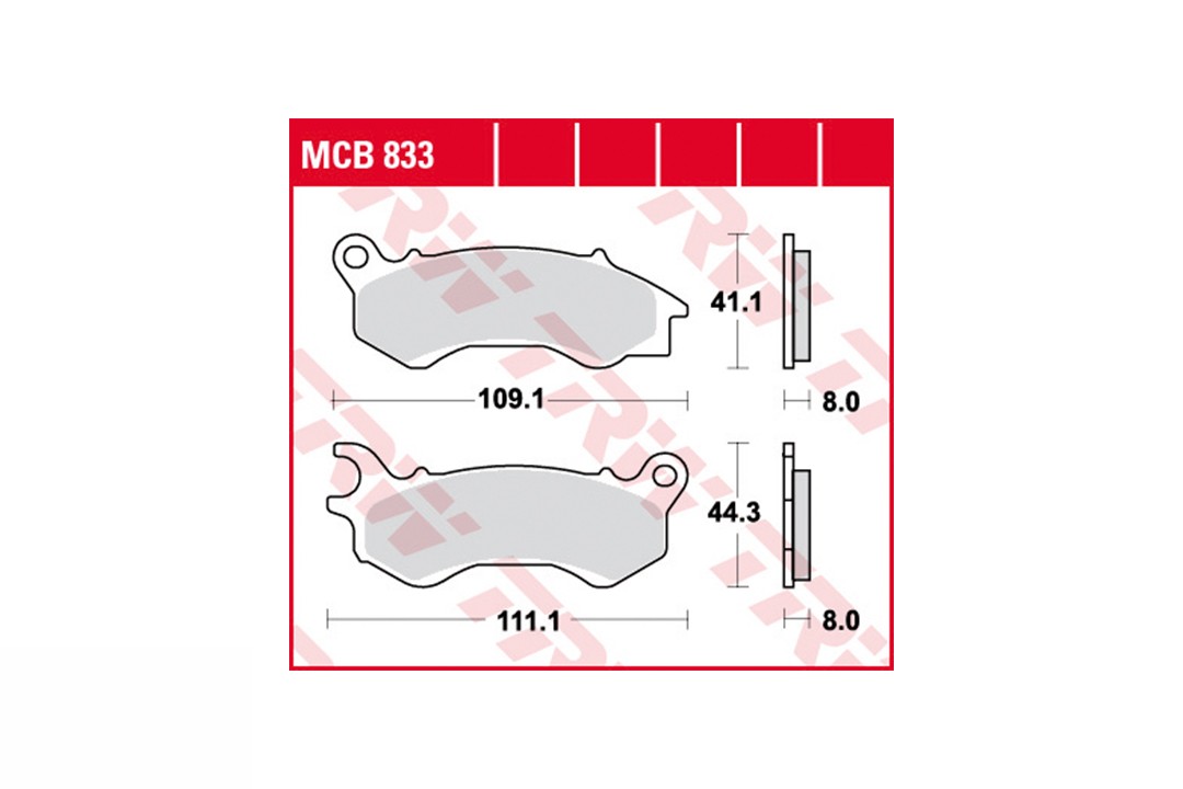 TRW juego de pastillas de freno Sinter Scooter MCB833SRM anterior, delanteroe