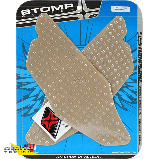 Stompgrip transparente, Volcano, para Ducati 749 (R, S), 999 (R, S), 2003-2006