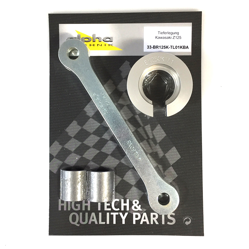 Kit de reducción de altura alpha Technik 40 mm para Kawasaki Z125; BR125K,BR125L; Año de modelo 2021-