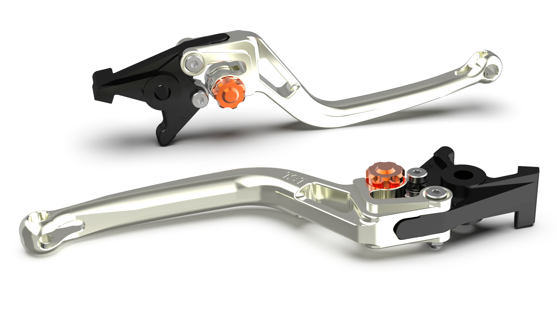 Maneta de freno LSL BOW R82, plata/naranja