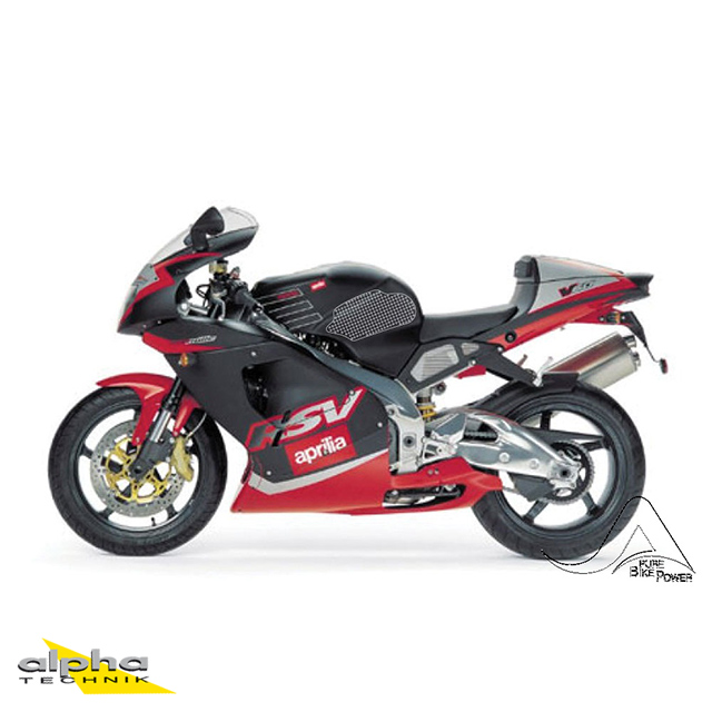 Stompgrip negro, Volcano, Aprilia RSV1000R, 1999-2003, RST1000 Mille Futura, 2000-2003, Tuono 1000, 2002-2005