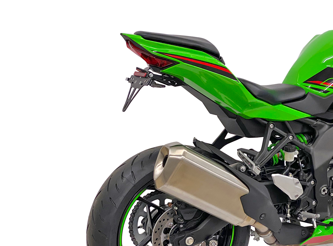 Soporte de matrícula alpha Technik para Kawasaki Ninja ZX4-R / ZX-4RR, año de modelo 2024-