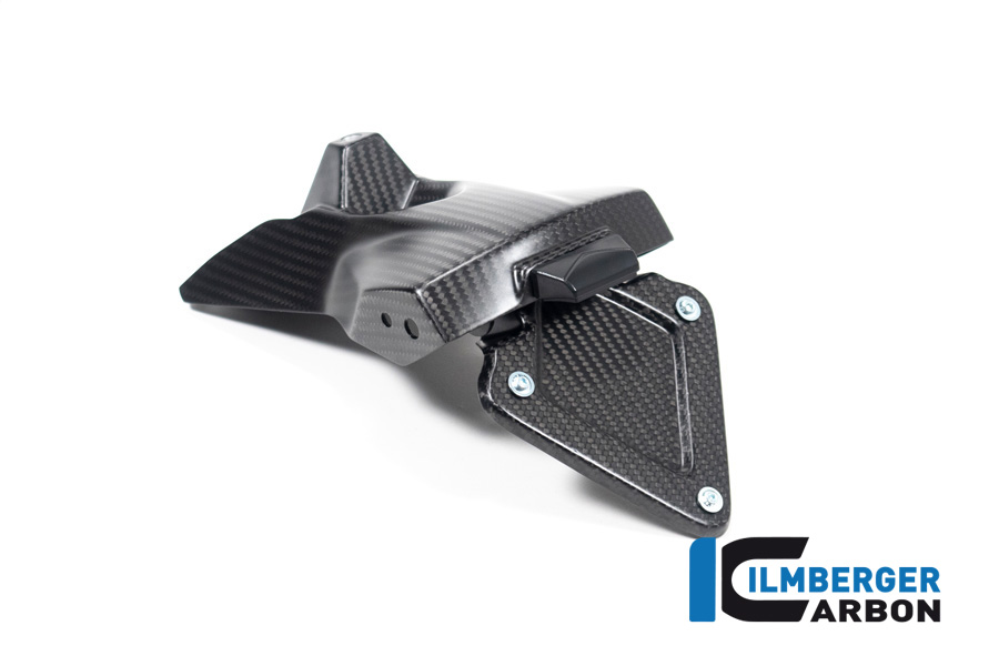 Soporte de matrícula Ilmberger de carbono mate para Aprilia RSV4 / Tuono V4 2021-