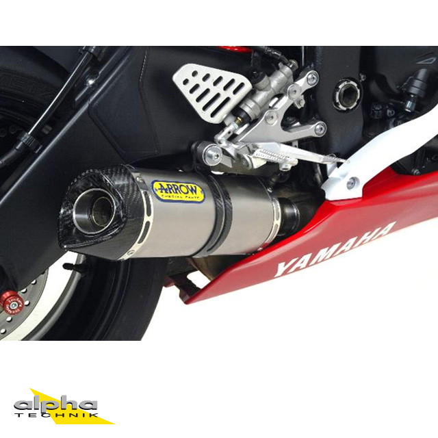 Escape ARROW THUNDER para YZF-R6 RJ11/RJ15 2006-2016, Titanio (Para colector ARROW)