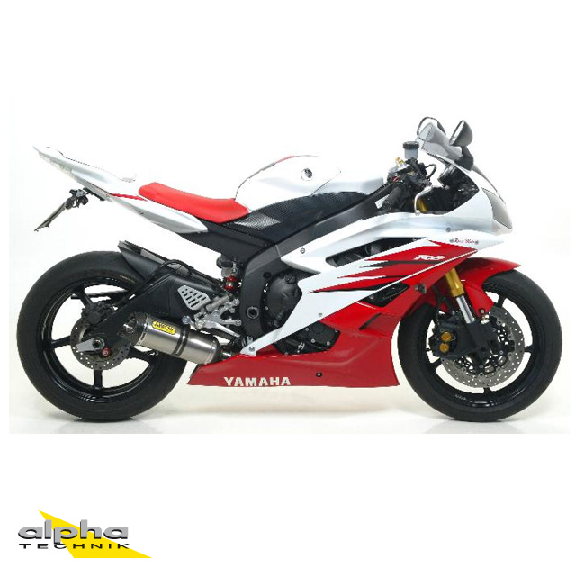 Escape ARROW THUNDER para YZF-R6 RJ11/RJ15 2006-2016, Titanio (Para colector ARROW)