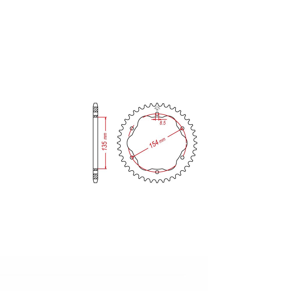 Alu-corona JTR762.38 para Ducati