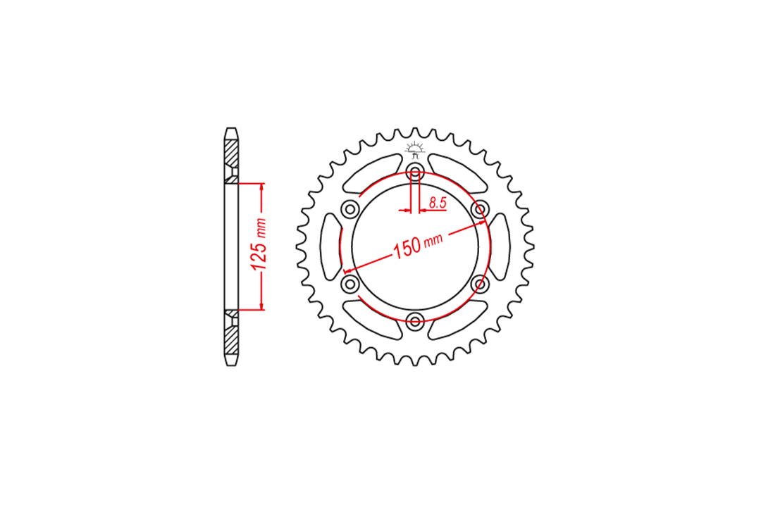 ENUMA Kit de cadena cadena 520 HO para Husqvarna FX 350 Año de modelo 2023-