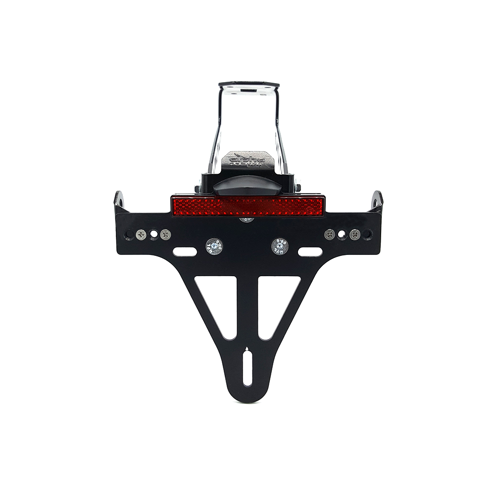 Soporte de matrícula alpha Technik para Kawasaki Versys 1000, Tipo LZT00C, a partir del año de modelo 2019 - y Versys 1100, Tipo LZT10A, año de modelo 2025-