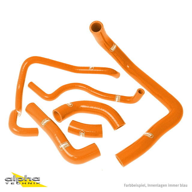 Kit de mangueras de silicona SAMCO SPORT naranja para Kawasaki ZX10R años 2008-2010
