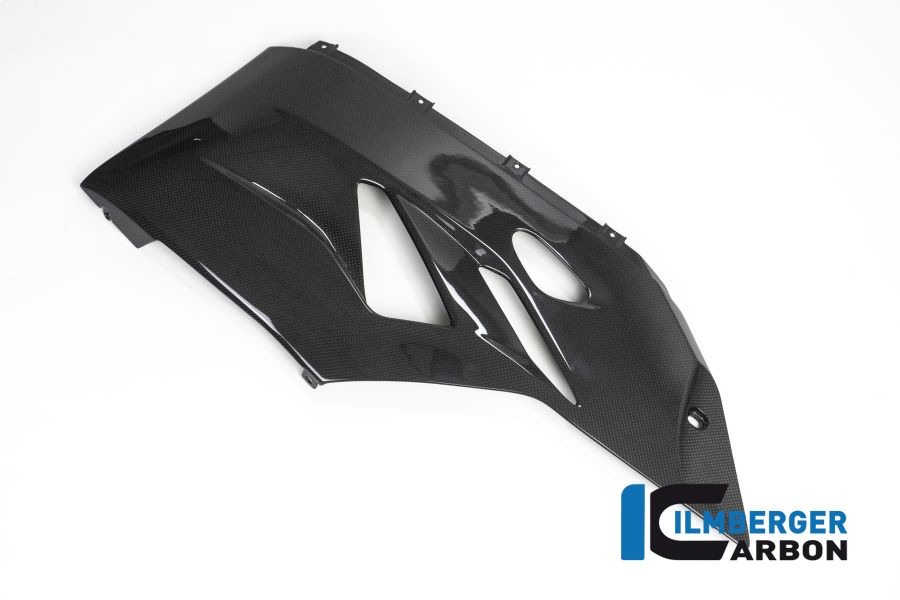 Parte inferior del carenado de carbono Ilmberger lado izquierdo brillante, Carbono