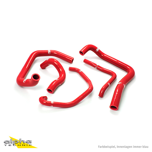 Kit de mangueras de silicona SAMCO SPORT rojo para Kawasaki ZX6R ZX6RR año del modelo 2005-2006