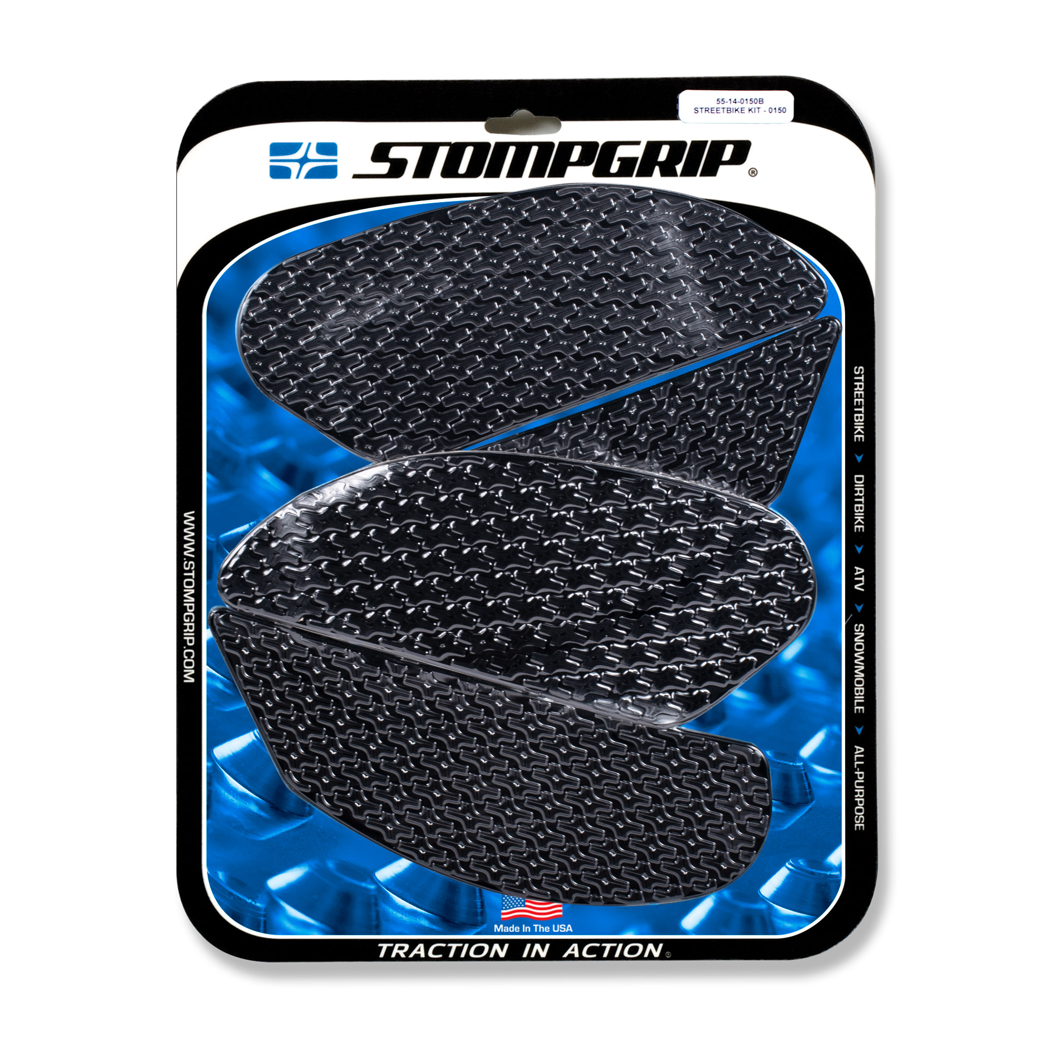 Almohadillas de tracción Stompgrip negras, para Kawasaki Ninja H2 SX (SE), 2018-2025