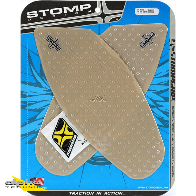 Stompgrip transparente, Volcano, para Suzuki GSXR600, 2008-2010