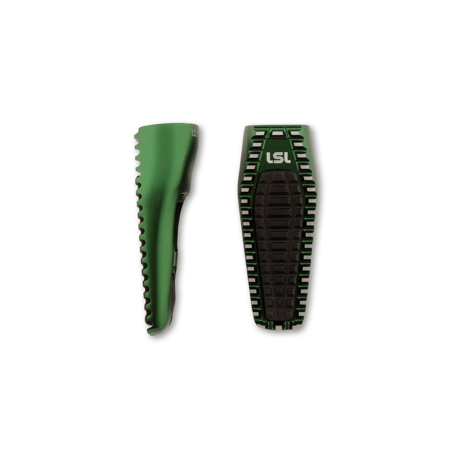 LSL reposapiésen ERGONIA, Estriberas de repuesto con inserto de goma, verde