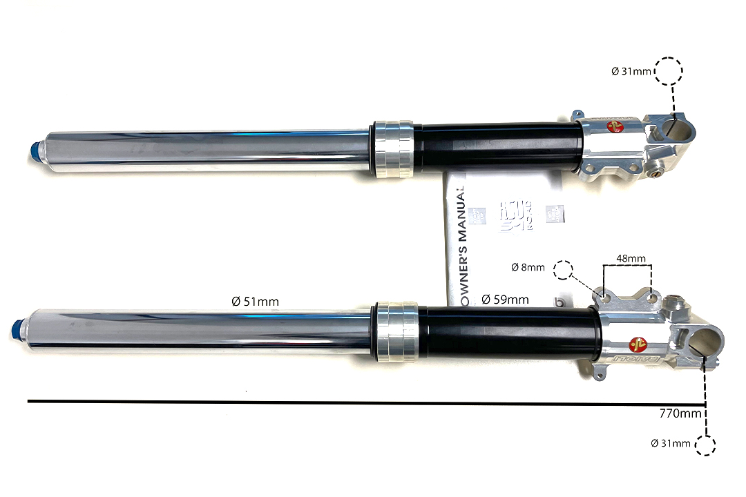 alpha Technik PAIOLI horquilla RSU 51 para SUZUKI GSX-R750 96