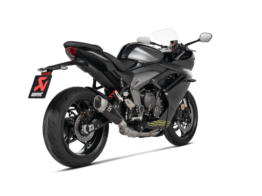 Akrapovic Racing Line (Titanium) sistema de escape para Triumph Daytona 660, Tiger Sport 660, 2024-2025 , Trident 660 2021-2024