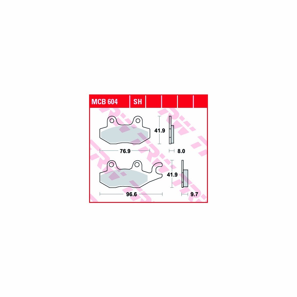 TRW Juego de pastillas del freno Allround MCB604 trasero