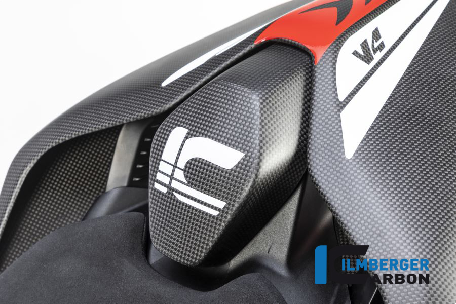 Cubreasiento del pasajero de carbono mate Ilmberger para Ducati Panigale V4 / V4S a partir de 2018