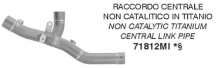 Tubo de conexión ARROW Race sin catalizador de titanio para Ducati Multistrada V2, V2S, 2025-