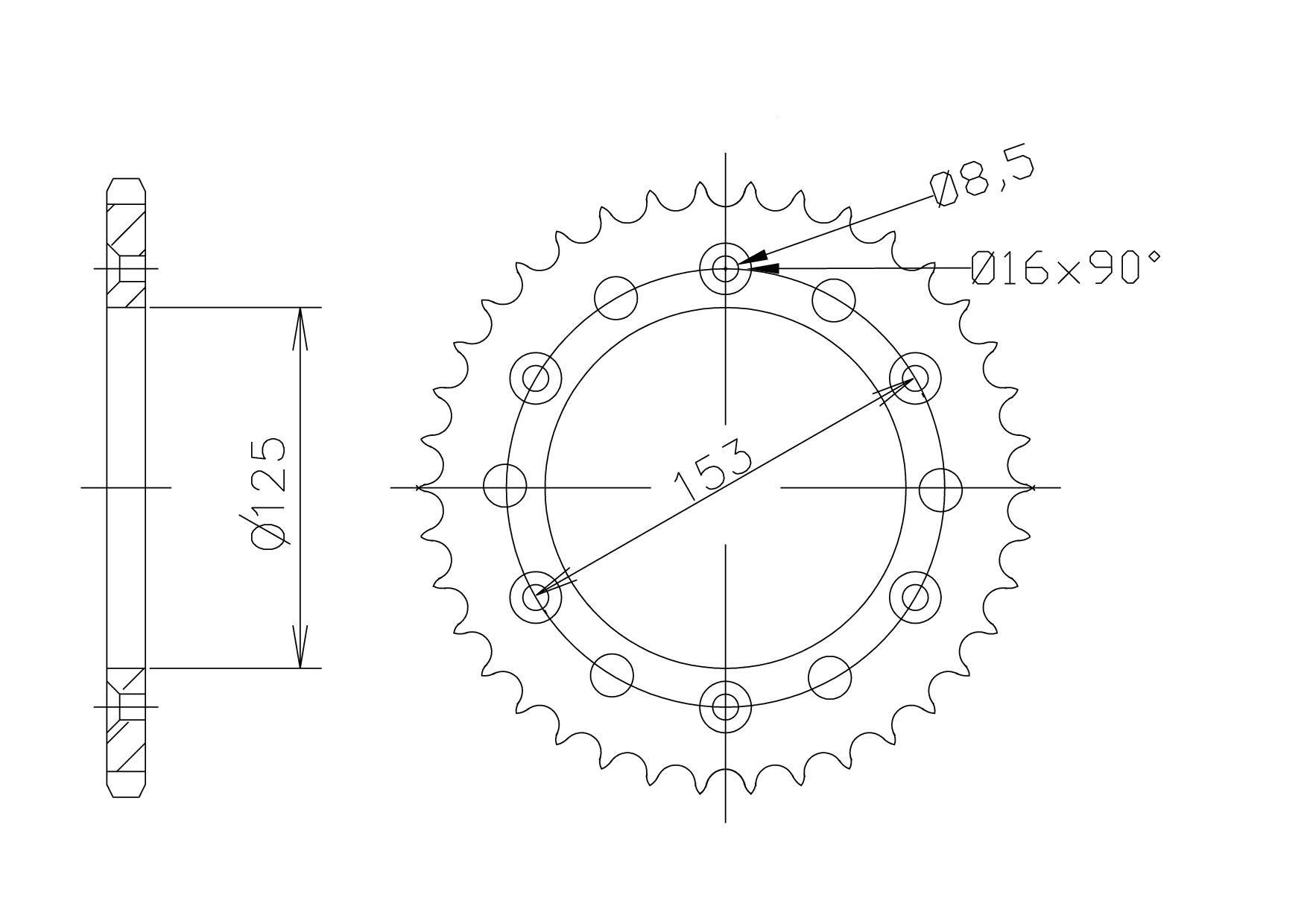 Juego de cadena DID con 520ZVM-X cadena, color estándar, para Honda CRF250L, año del modelo 2013-2019 y CRF250R/Rally, año del modelo 2017-2019
