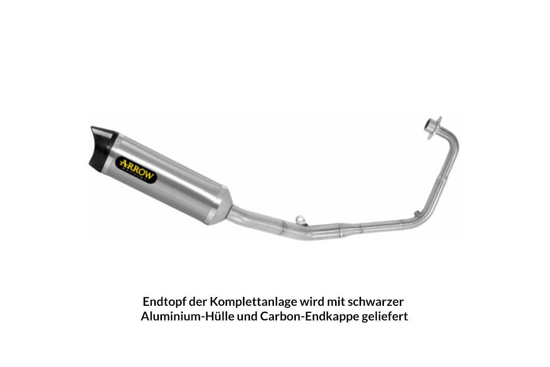 ARROW THUNDER DARK Aluminio sistema de escape para Honda CB125R a partir del año de modelo 2021-