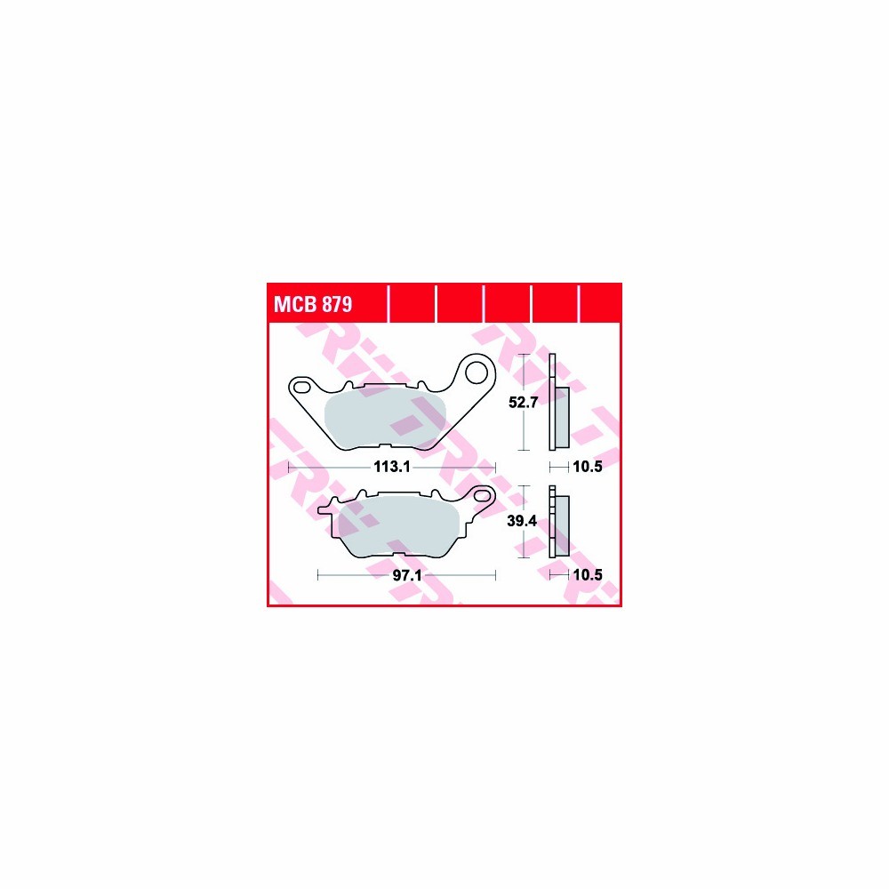 Juego de pastillas de freno TRW Allround MCB879 trasero