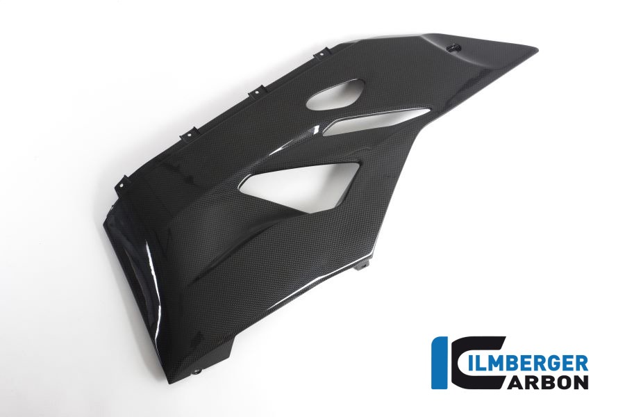 Parte inferior del carenado de carbono Ilmberger lado izquierdo brillante, Carbono