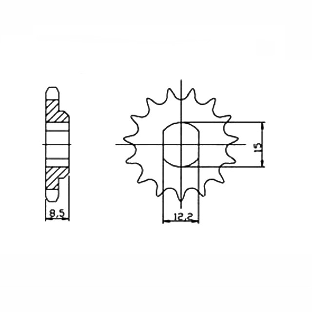 Piñón, 11 dientes, paso 415