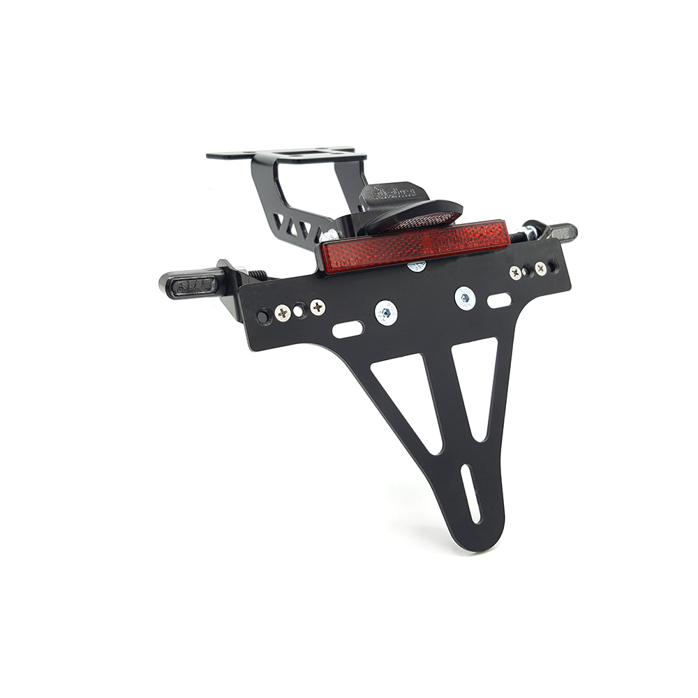 Kit Soporte de matrícula alpha Technik con luz de intermitente M-LED (anterior, delanteroe + trasero) para Honda CBR650F / CBR650FA y CB650F / CB650FA a partir del año de modelo 2017