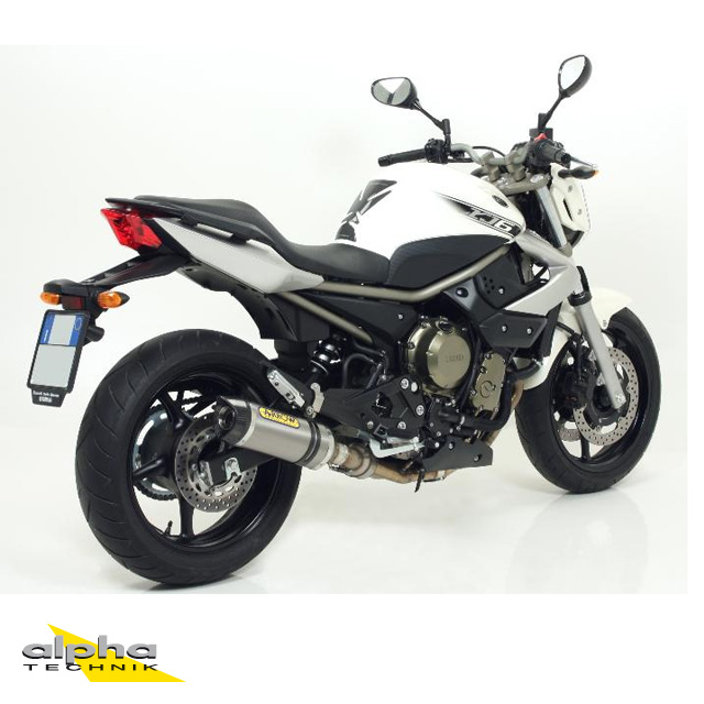 Silenciador ARROW THUNDER para Yamaha XJ6 Diversion 2009-2016, Aluminio (Solo para colectores ARROW)
