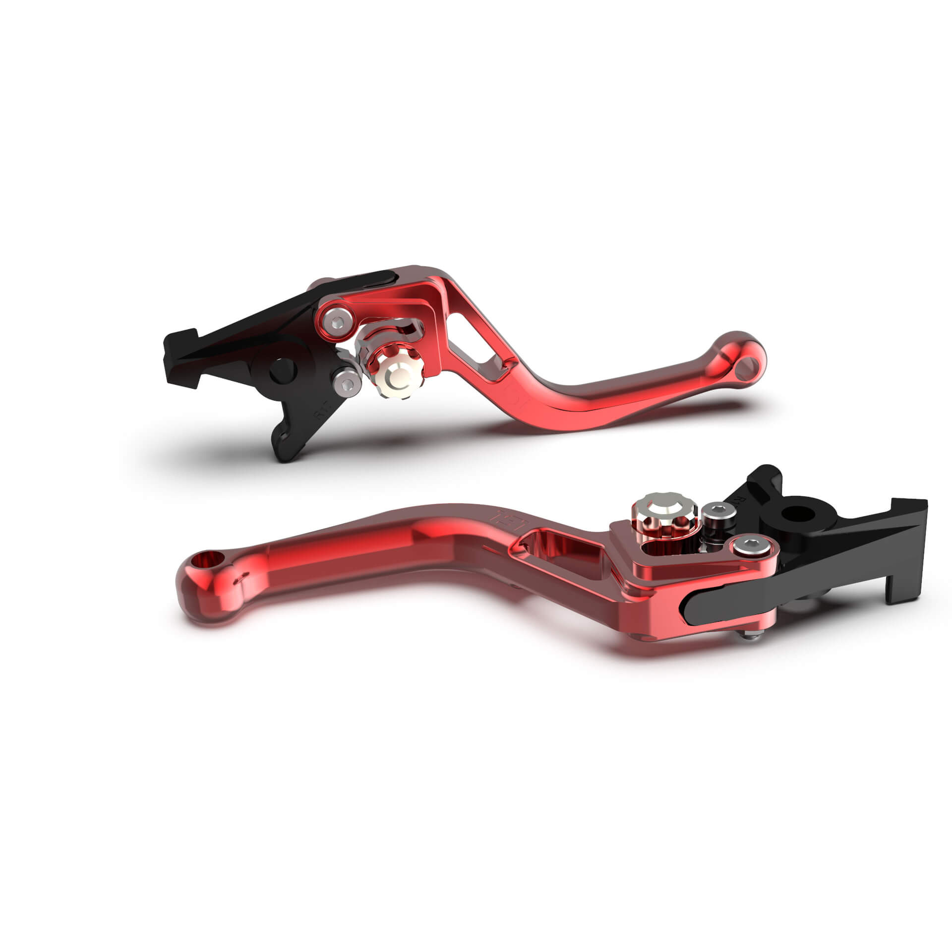 Maneta de Freno LSL para Scooter Derecha BOW R81, corta, rojo/plata