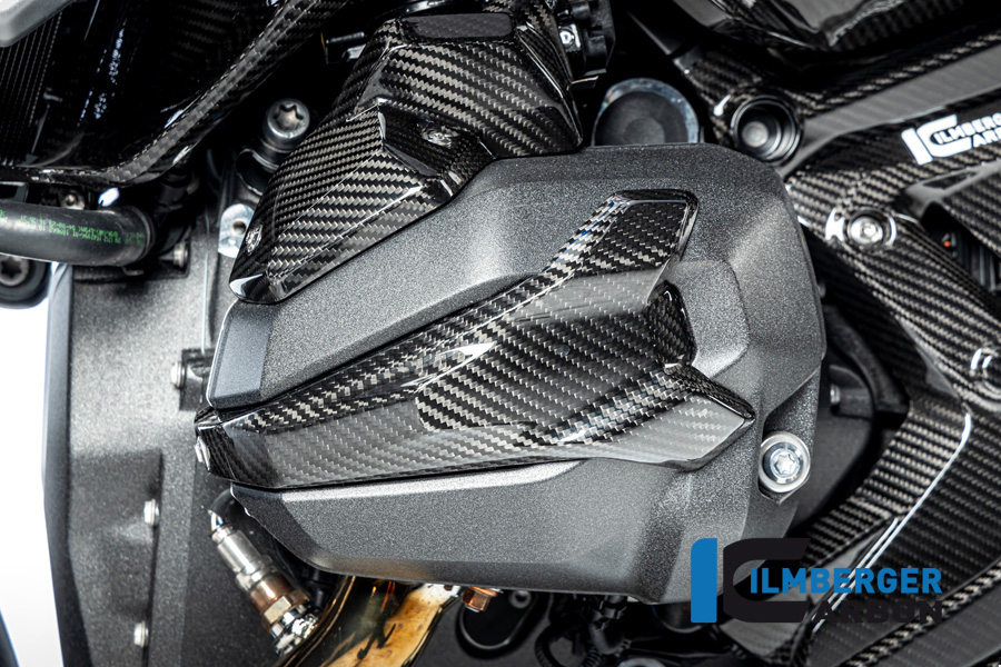 Ilmberger Carbon Tapa de Bujías lado izquierdo, brillante, BMW R1300GS 2023-